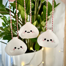 5 Kawaii Dumplings - Christmas Tree Ornaments