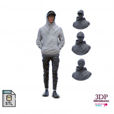Standing Hoodie guy 3D print model