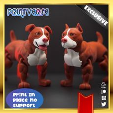 Flexy Print In Place Pitbull Dog Exclusive