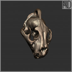 Key chain, tiger skull