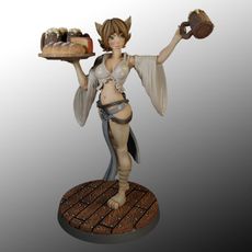 Tabaxi Barmaid/from the Fantasy Barmaid Collection