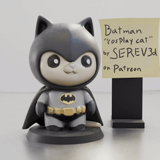 Bat Cat - Cosplay Superhero Cat Figurine - 3D Print STL/3MF