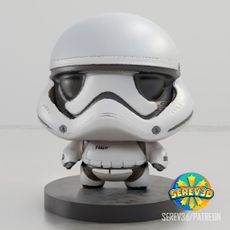 Mini Chibi Stormtrooper - Star Wars Figurine & Magnet - 3D Print STL/3MF