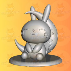 🌙🐇 Lunette – The Dreamy Moon Bunny ✨💤 | Chibi Kawaii