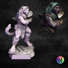 Tabaxi Rogue - Panther themed Tabaxi fighter # 4 with Katars ( tabaxi ranger / fighter /thief with katars )