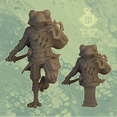 Frog-Kin Rogue-32mm&72mm Scale and 72mm Bust