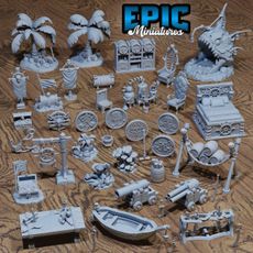 Pirate Hideout Scatter / Corsair Items / Ship Bandit Decoration / Sea Smuggler Dungeon Equipment / Ocean Area Theme / Water Island Encounter