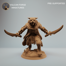 Tabaxi Rogue with two swords, Tabaxi Assassin
