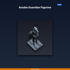 Anubis Guardian Figurine - STL File for 3D Printing