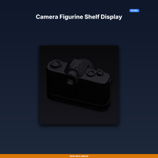 Camera Figurine Shelf Display - STL File for 3D Printing