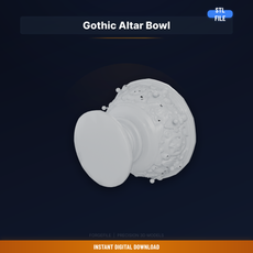 Gothic Altar Bowl - STL File for 3D Printing