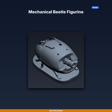 Mechanical Beetle Figurine - STL File for 3D Printing