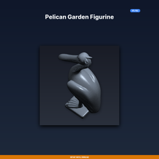 Pelican Garden Figurine - STL File for 3D Printing