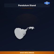 Stand For Pendulum With Hook To Hang, Spiral Design Base - STL File for 3D Printing