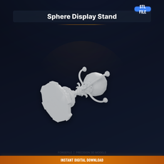 Elegant Stand For Crystal Sphere Or Orb, Three Curved - STL File for 3D Printing