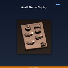 Sushi Platter Display - STL File for 3D Printing
