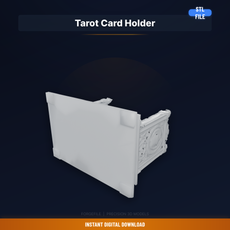 Stand To Display Single Tarot Card, Moon And Stars - STL File for 3D Printing