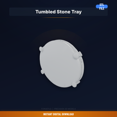 Shallow Tray With Compartments For Tumbled Crystals, - STL File for 3D Printing
