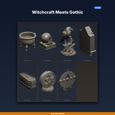 Witchcraft Meets Gothic - 7-Model 3D Printable Bundle