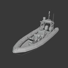 Rigid Inflatable Boat (RIB) – Detailed Patrol & Rescue Boat 3D Model