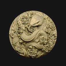 Snake design serpent python anaconda mamba poison pendant cobra