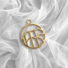 Minimalistic Tiger “Monogram Circle Pendant”