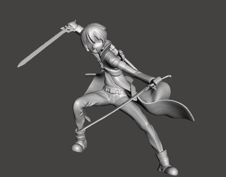 Dengeki LUCHA CLIMAX HG figure "KIRITO" oriental hentai manga .stl .obj