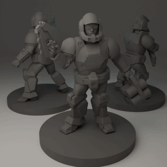 Robotech CVR-3 Armored Infantry - United Earth Expeditionary Force | 28mm STL Set