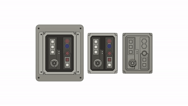 Star Wars Galaxy's Edge Inspired Door Controller 1 / Indicator Panel STL DXF Files