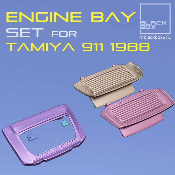 Engine Bay set to Tamiya 1988 Porsche Turbo 1-24th