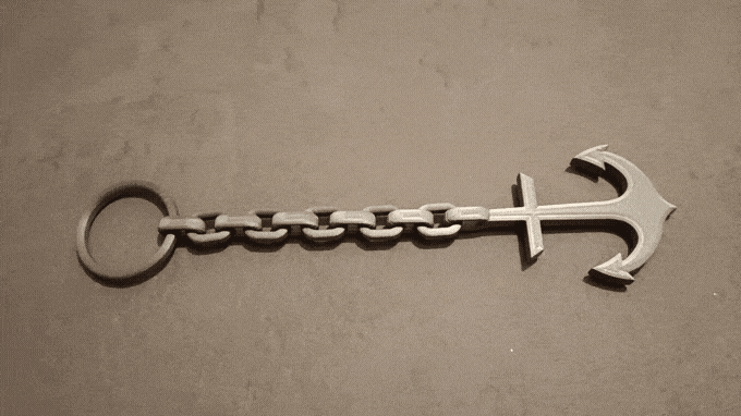 Movable anchor with chain -- Anchor with Chain
