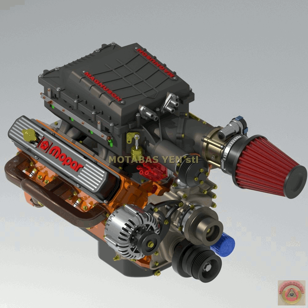 DODGE MOPAR 440 MAGNUM SUPERCHARGER MAGNUSON - ENGINE