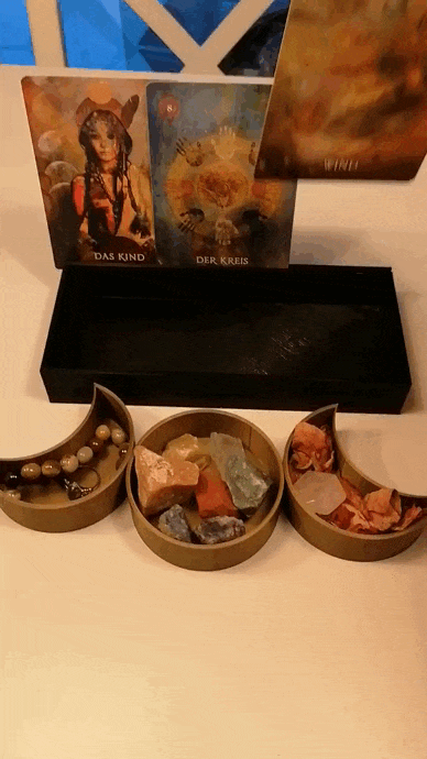 Triple Moon Tarot Card Shelf, Holder, Organizer