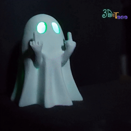 GHOST MIDDLE FINGER HALLOWEEN TERROR TERROR LUZ- GHOST MIDDLE FINGER HALLOWEEN