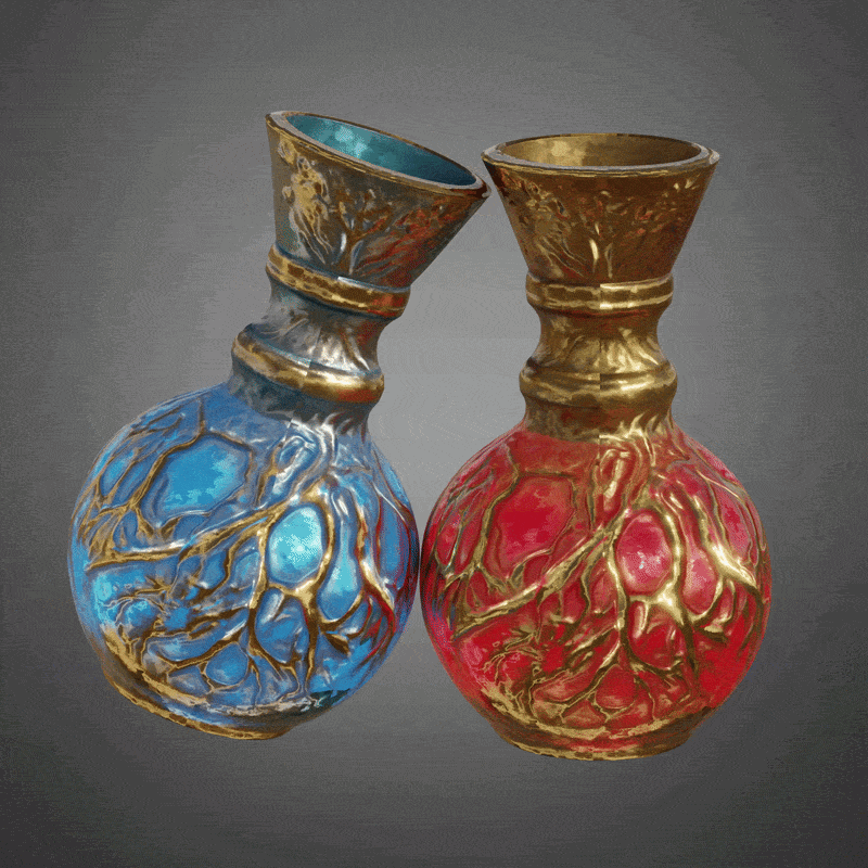 Elden Ring Flask of Crimson and Cerulean Tears for Cosplay