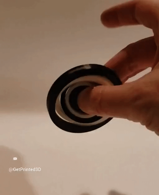 2 Way Gyroscope Fidget Spinner Toy for Fun Anxiety Relief Print-in-Place