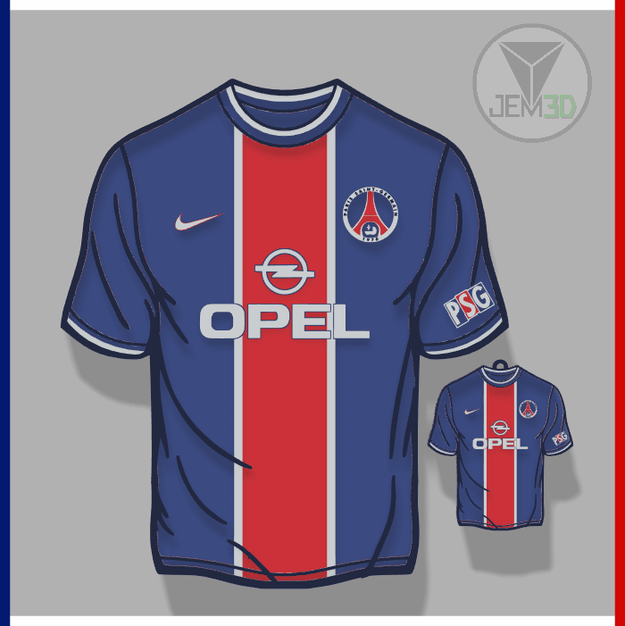 PSG 99/00 T-SHIRT DECORATION INCLUDES KEYCHAIN (NO AMS)