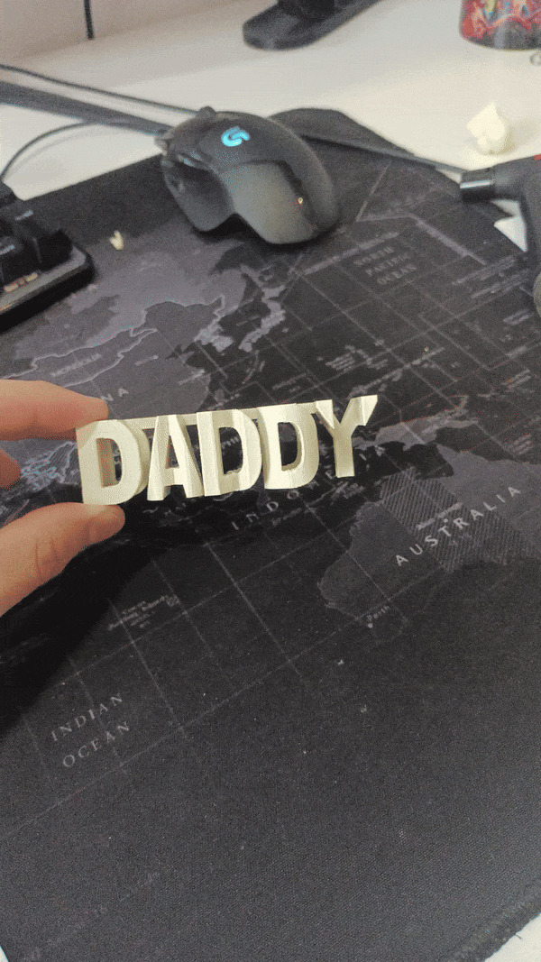 I love you daddy / Te quiero papá