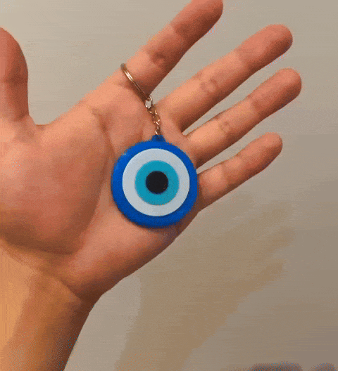 KEYCHAIN TURKISH EYE : EVIL EYE : NAZAR : KEYCHAIN TURKISH EYE