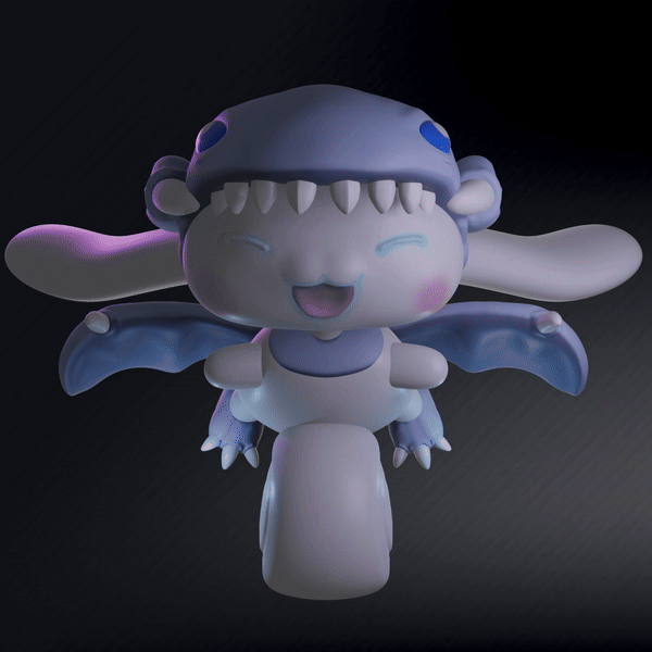 CinnamoRoll Blue Eyes White Dragon Flying Pose / Alternative Pose Yugioh | Yu-Gi-OH X Hello Kitty | Sanrio Collection | ChileMorron De Ojos Azules Volador, Pose Alternativa