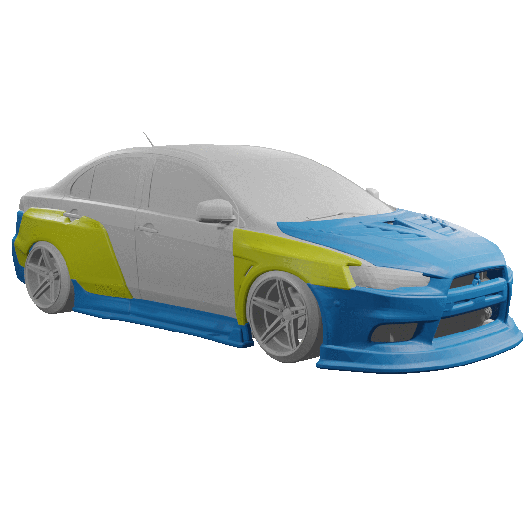 MITSUBISHI LANCER EVO X WIDE BODYKIT