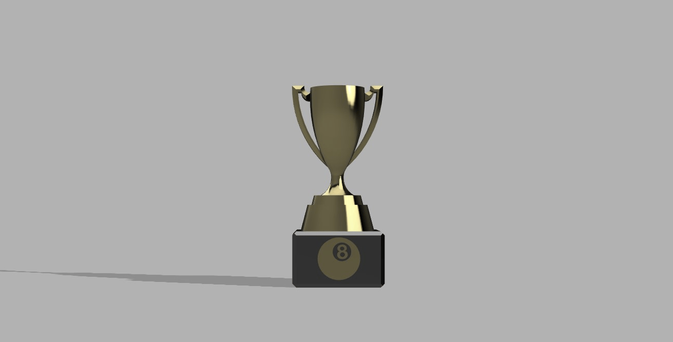 ๐ Modular Trophy Cup โ 8 Ball Pool | Easy Print | STL File