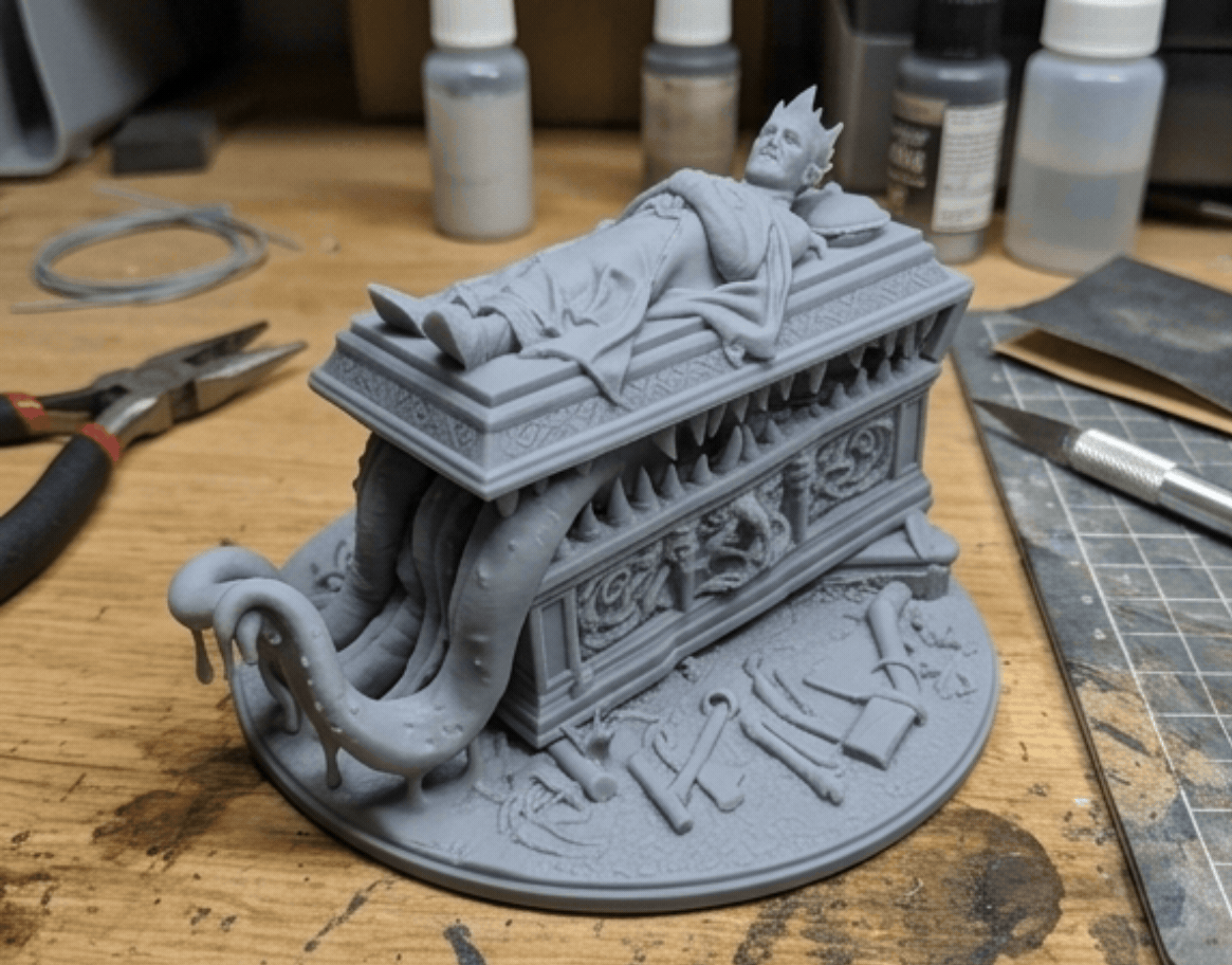 Royal Grave-Mimic - Sarcophagus Guardian / Crypt Horror | RPG Miniature