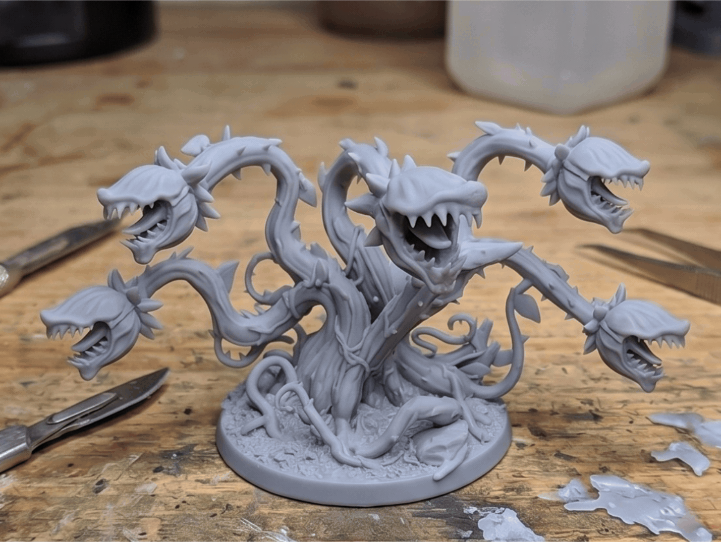 Overgrowth Hydra - Carnivorous Plant / Forest Boss | RPG Monster Miniature