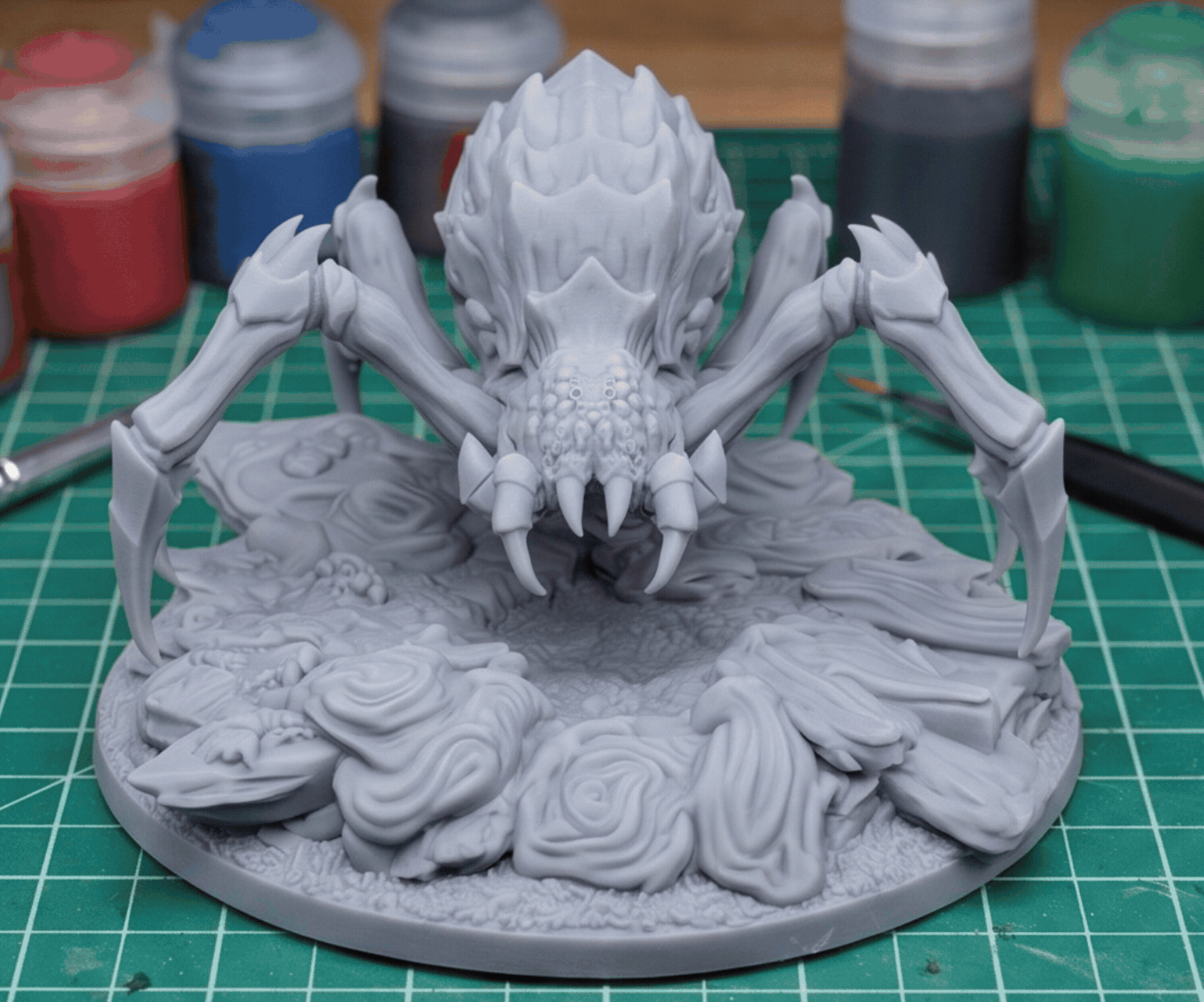 Magma Weaver - Volcanic Arachnid / Fire Elemental | RPG Monster Miniature