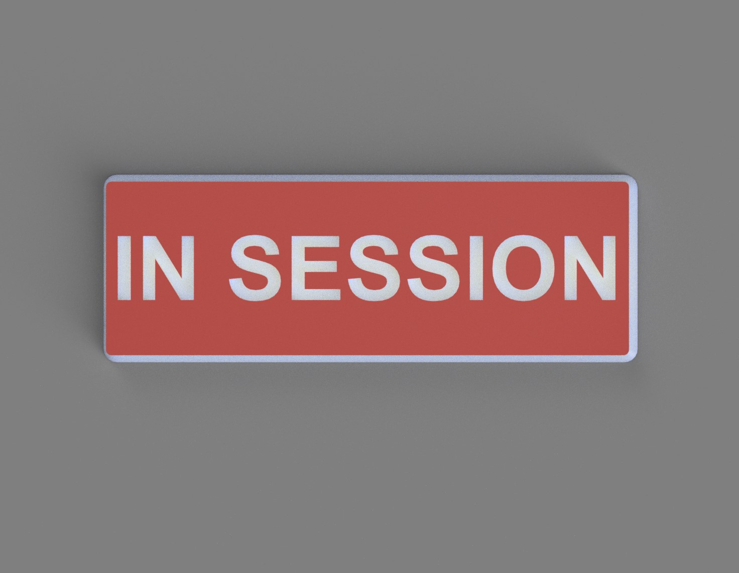 In Session Faceplate for LED Text Box