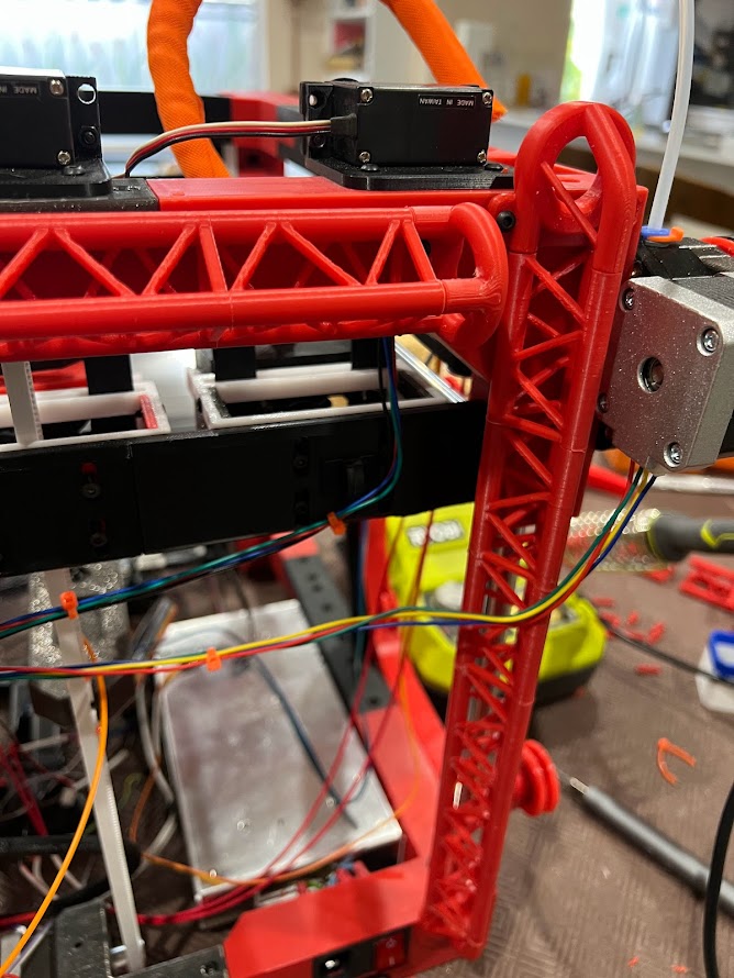 Variable size 'Scaffold' structure to aid tidying wiring.