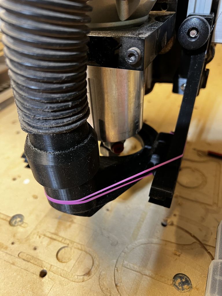 Dust Shoe for X-Carve with easy access to bit-change