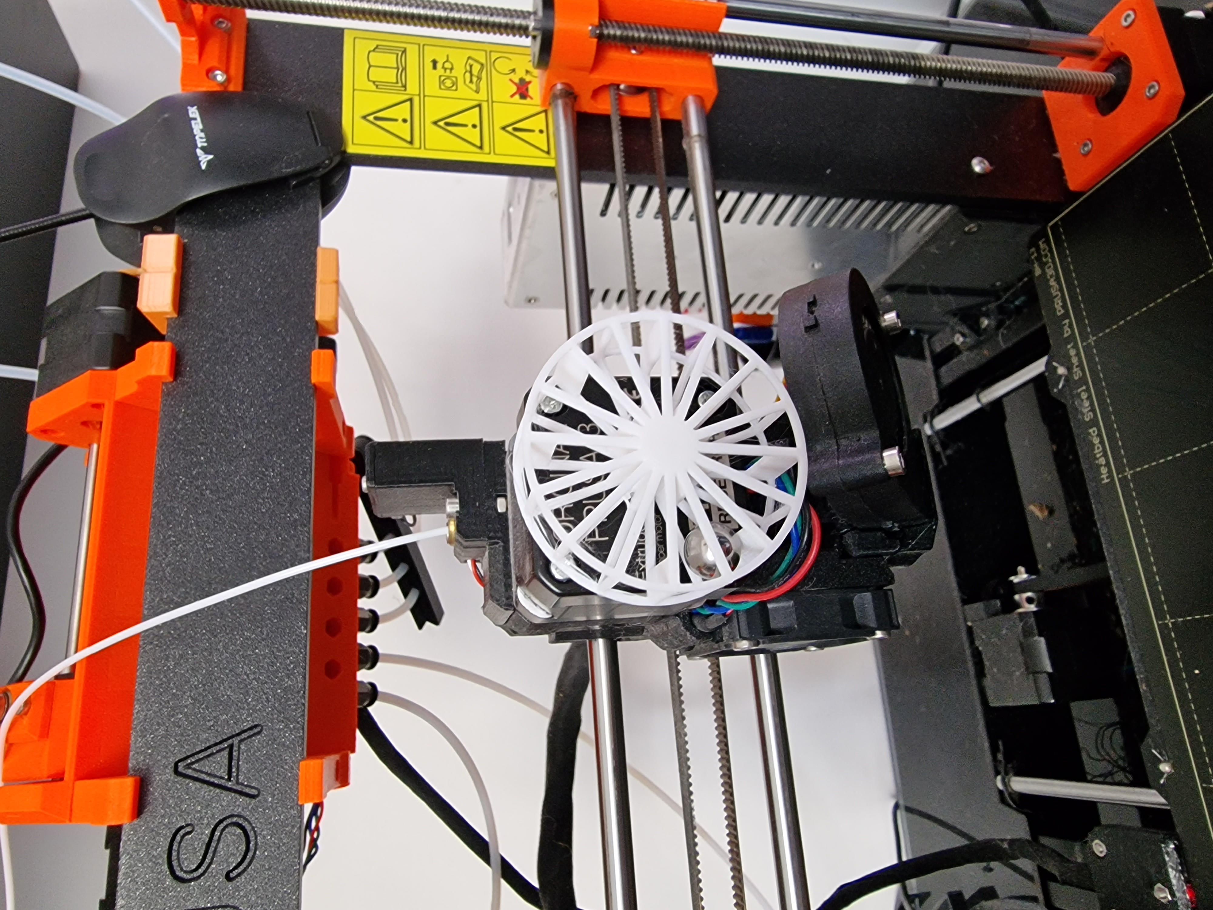 Visualiseur d'extruder, cage à bille