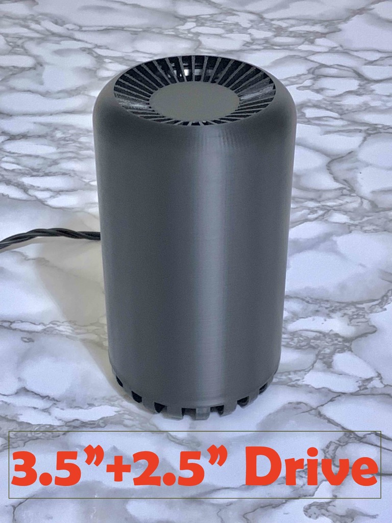 Raspberry Pi NAS / Server Case [3.5 HDD] [Mac Pro 2013 lookalike]